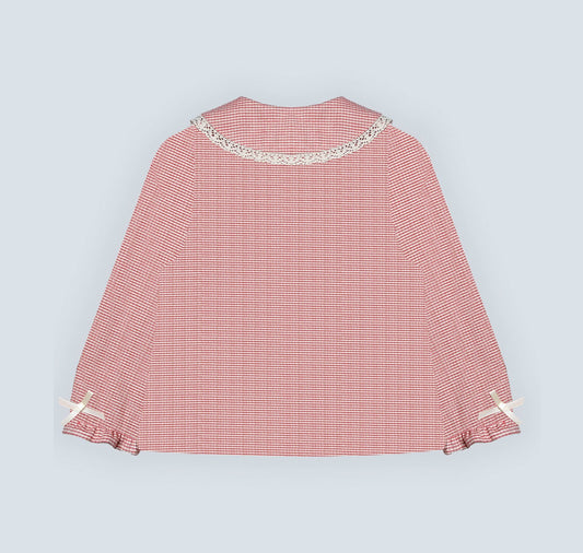Chemise rouge pour fille