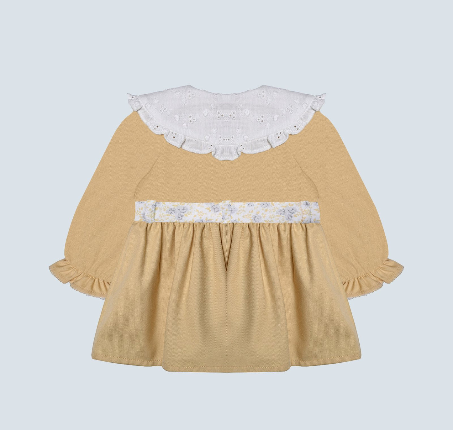 Robe en tissu jaune pour fille