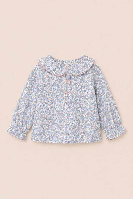 Blouse bébé imprimé fleuri – Douceur & élégance intemporelle
