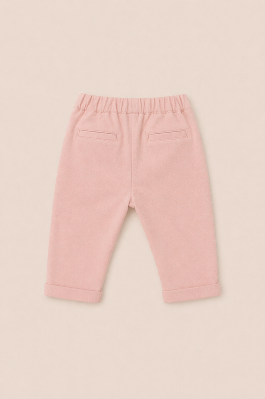 Pantalon bébé rose poudré – Douceur & confort quotidien