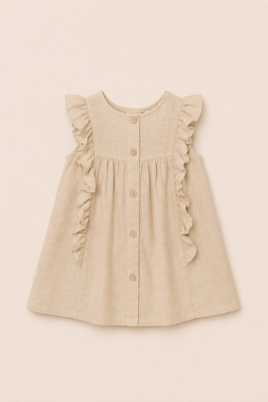 Robe bébé en lin naturel – Élégance douce & charme authentique
