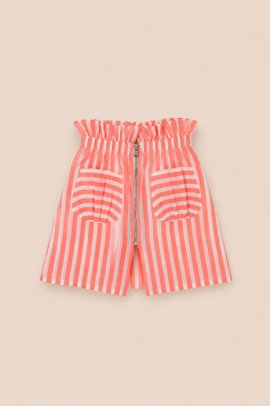 Robe rayée corail – Fraîcheur & élégance estivale