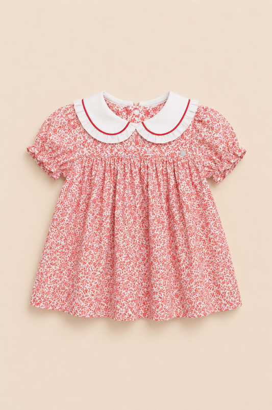 Ensemble Bébé Fille 2 Pièces – Robe Fleurie & Bloomer Assorti