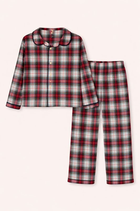 Ensemble pyjama garçon à carreaux – Confort & style classique