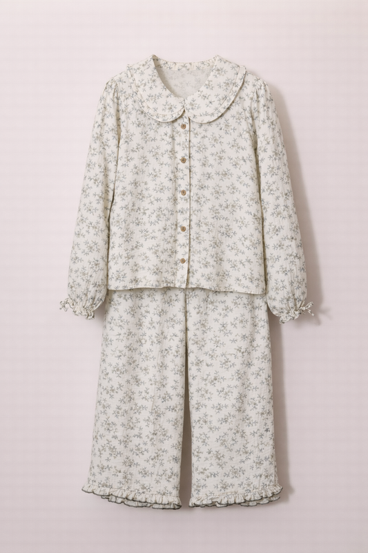 Ensemble pyjama fille à motif floral – Confort & délicatesse
