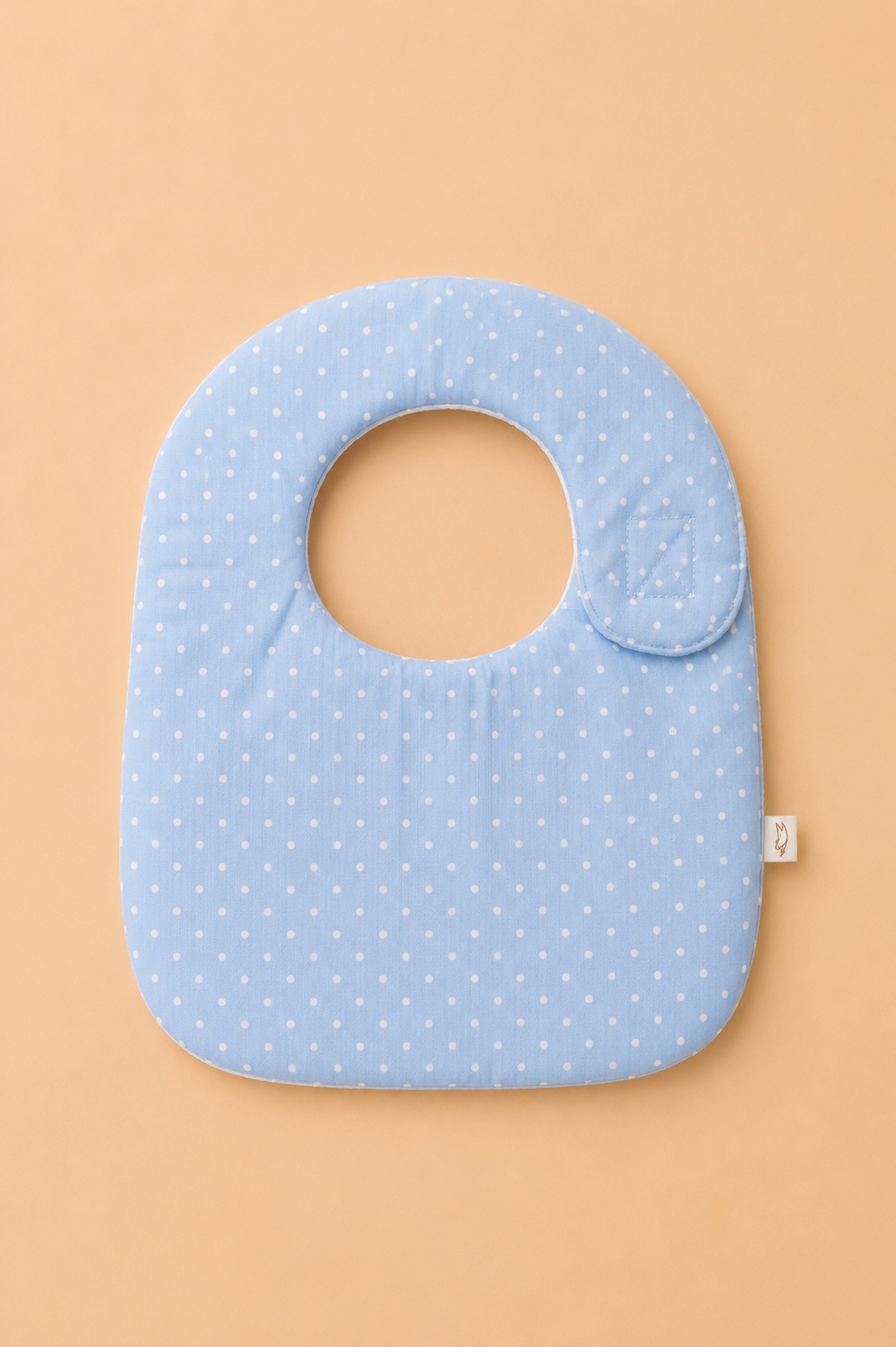 Bavoir Imperméable Bébé Bleu à Pois