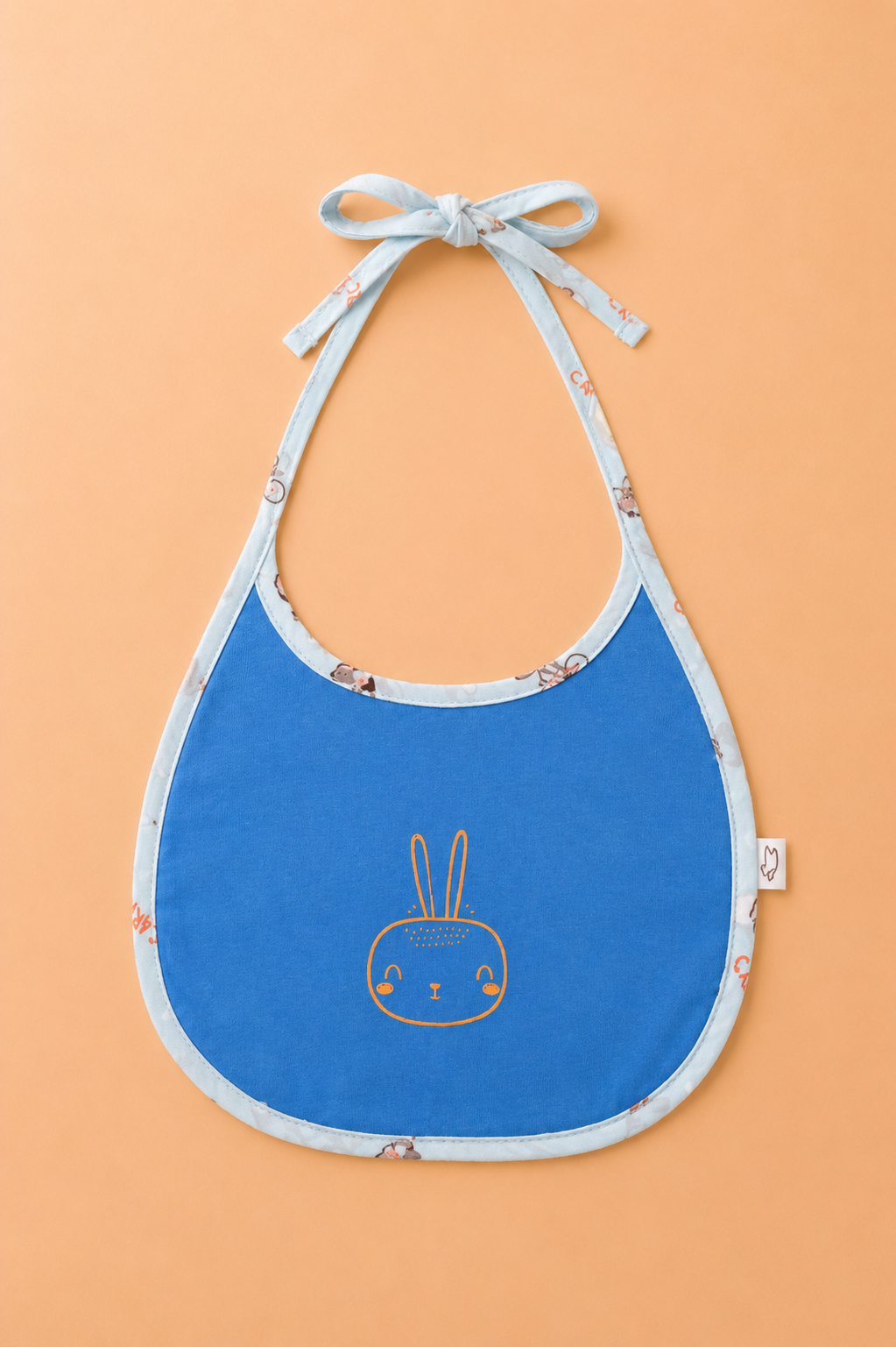 Bavoir Bébé Imperméable Bleu – Motif Lapin