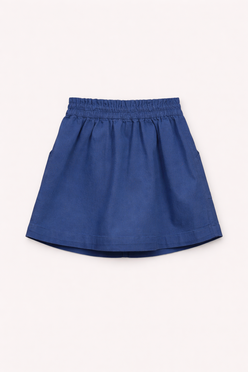 Jupe fille en gabardine bleu – Taille élastique