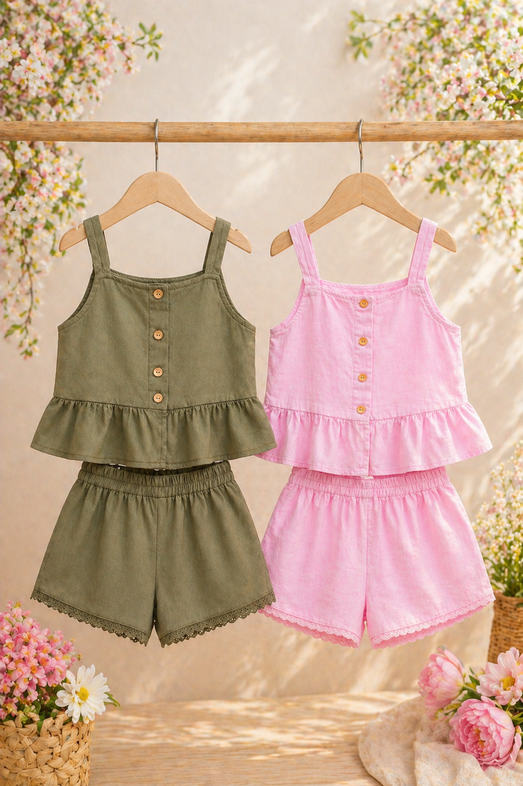 Ensemble fille rose – Fraîcheur, confort & élégance estivale