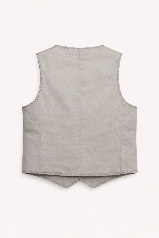 Gilet Garçon Beige Élégant – Style Classique Raffiné