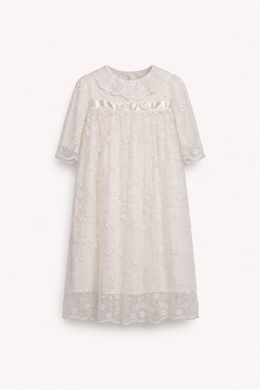 Robe Cérémonie Bébé Fille – Dentelle & Élégance