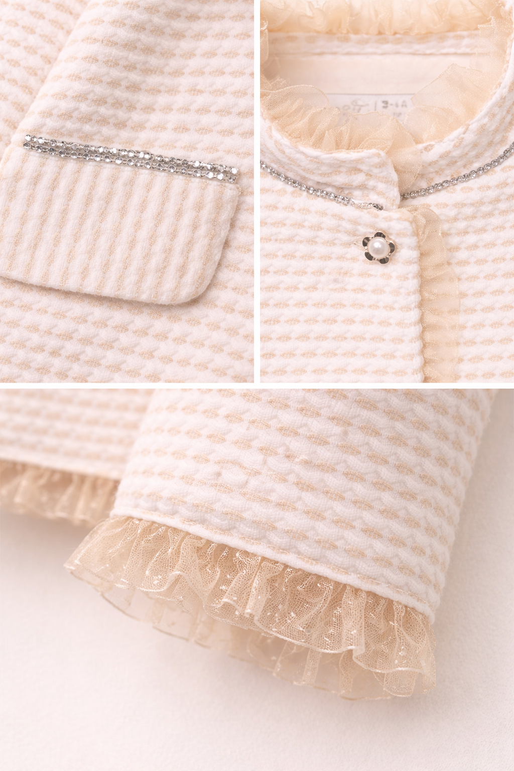 Ensemble fille chic veste & jupe – Élégance intemporelle