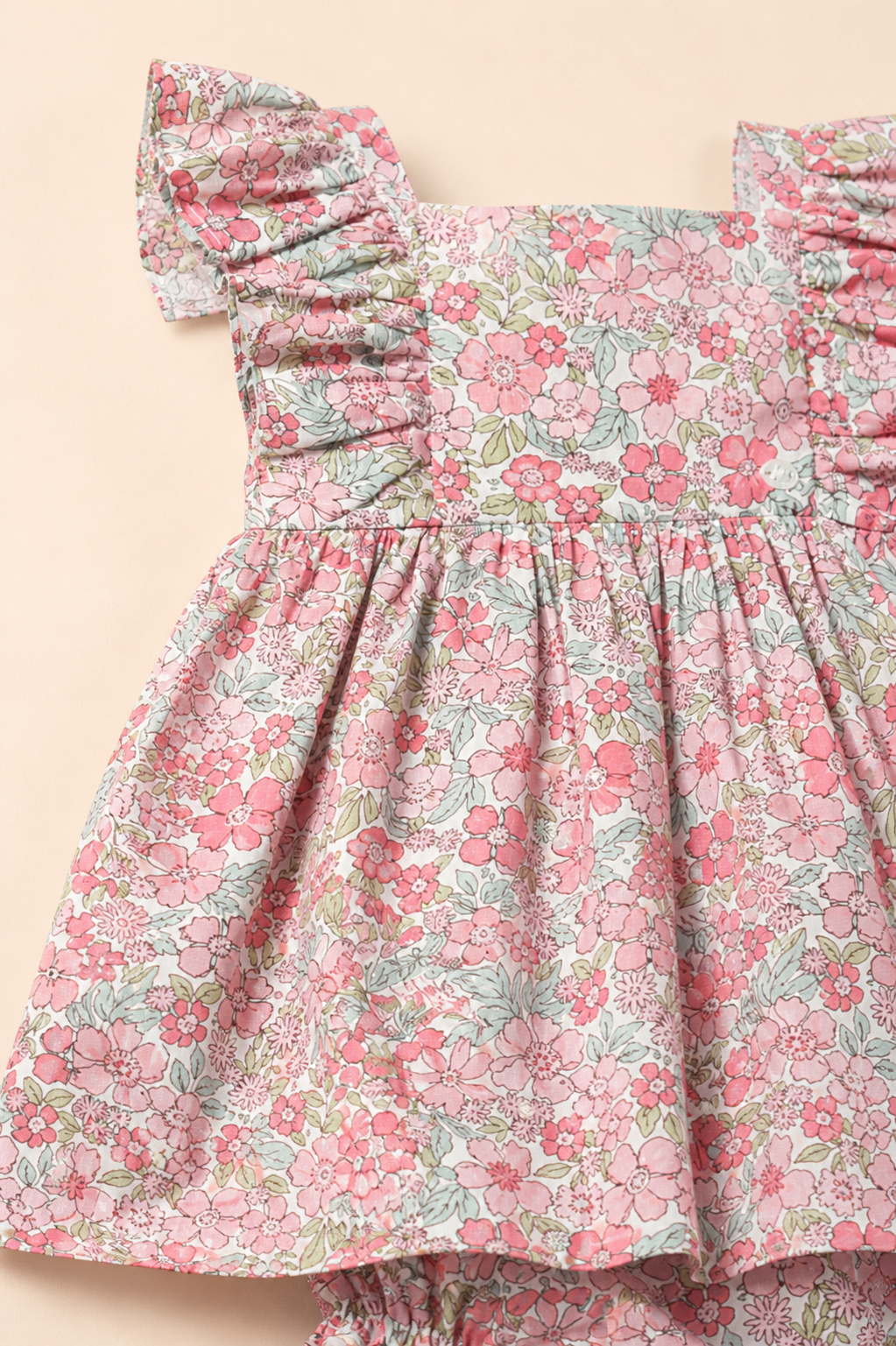 Ensemble Bébé Fille 2 Pièces – Robe Fleurie & Bloomer Assorti