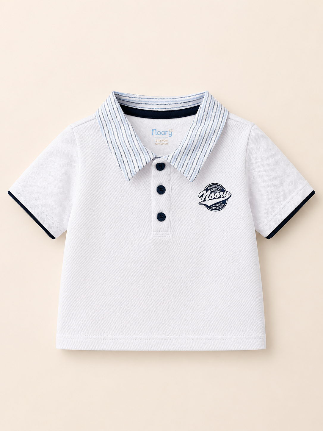Ensemble Polo & Short Rayé Bleu – Élégance et Confort pour Bébé