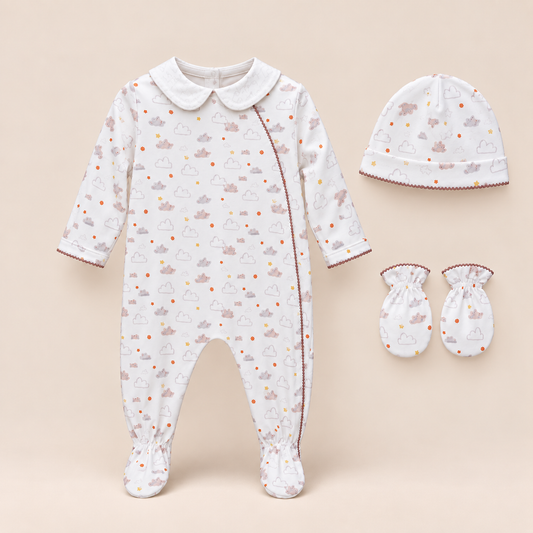 Pyjama Grenouillère de Naissance – Collection “Douce Nuit”