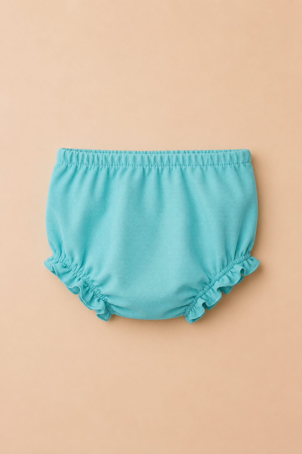 Robe Bébé Fille en Piqué Turquoise à Col Fleuri