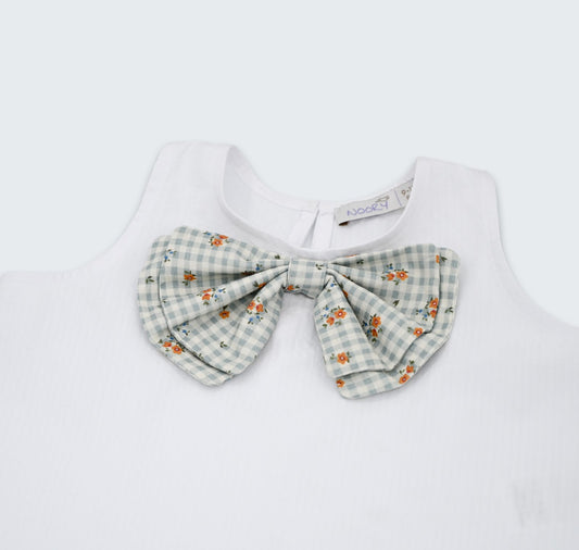 Haut à noeud avec bloomer en smock