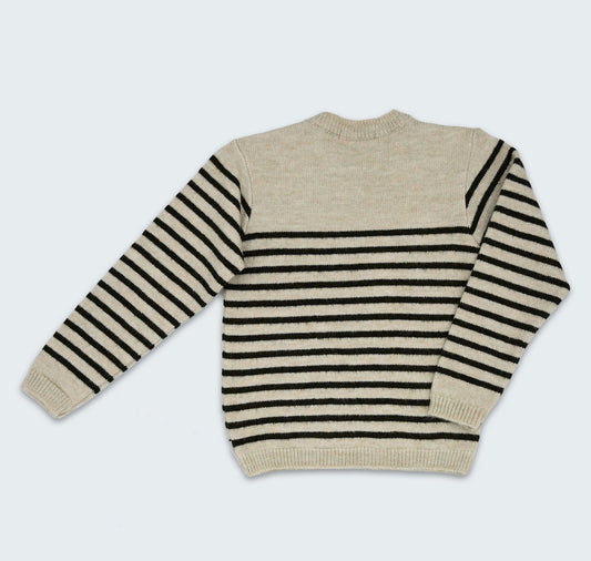 Pull à rayures en tricot