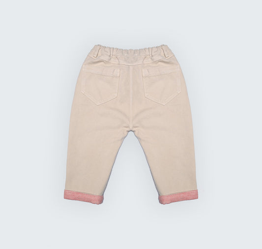 Pantalon beige en toile