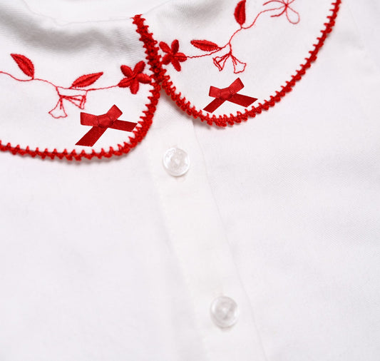 Chemise bébé fille avec col large