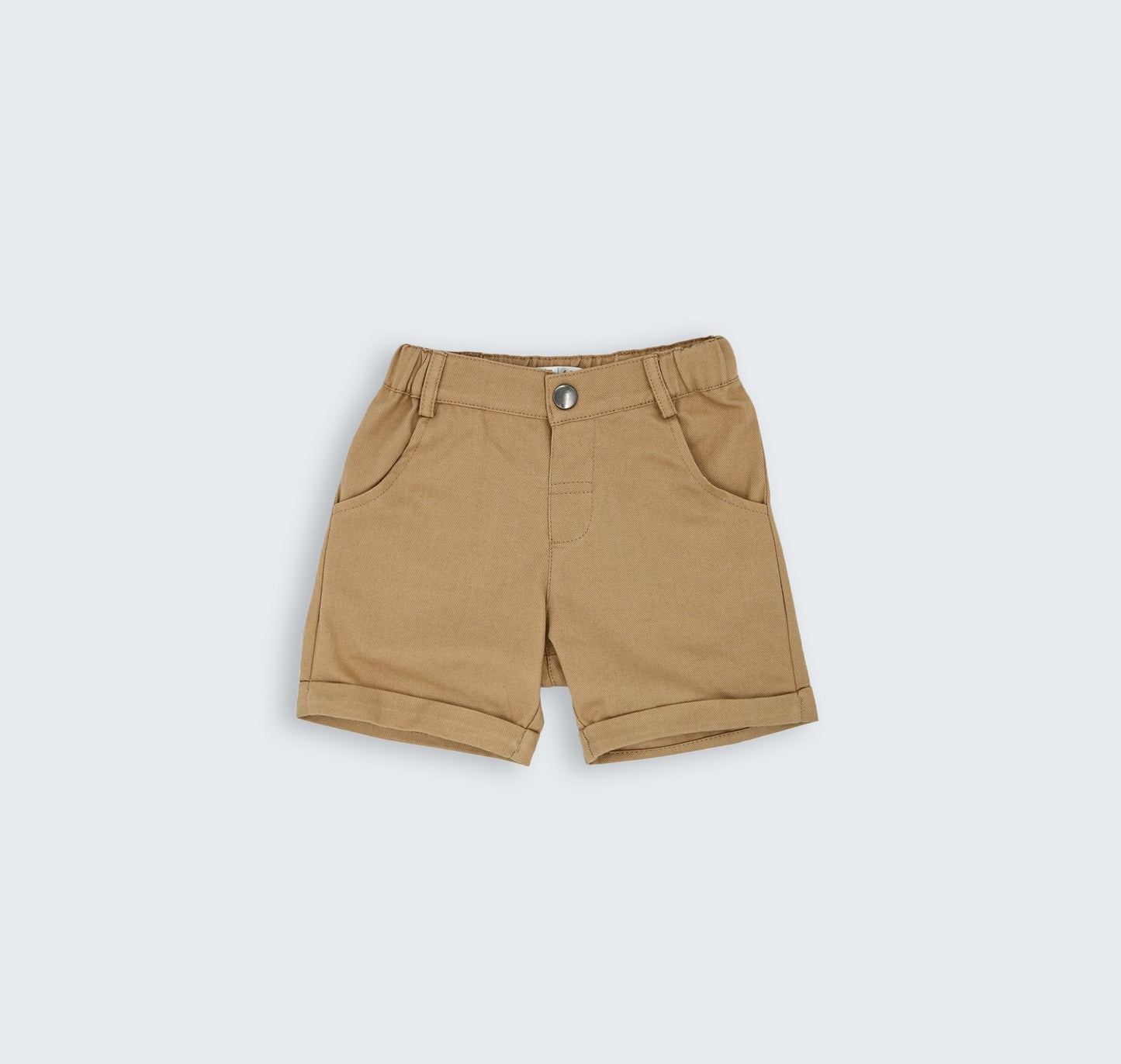 Short en gabardine de coton à élastique réglable