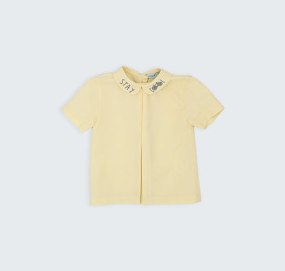 Chemise à col brodé