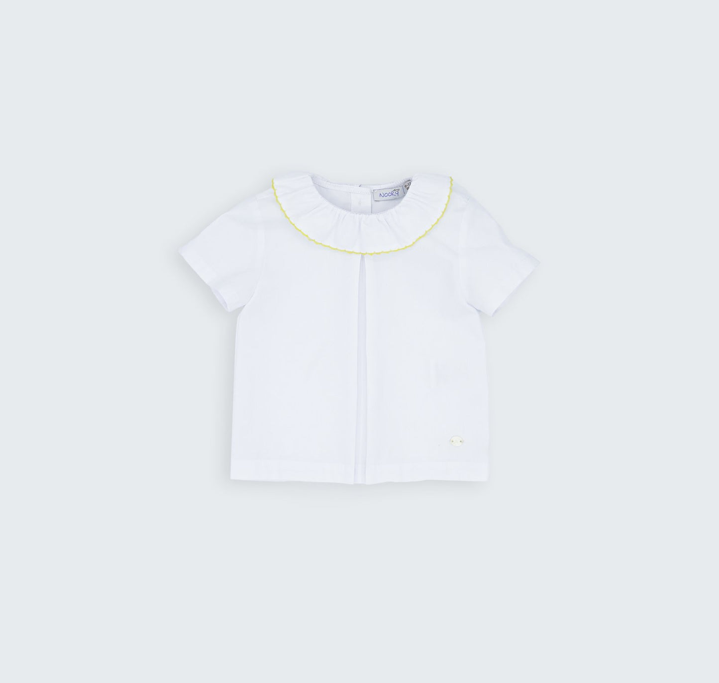 Chemise à col volanté