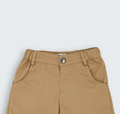 Short en gabardine de coton à élastique réglable