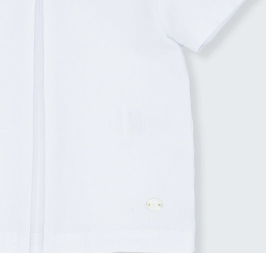 Chemise à col volanté