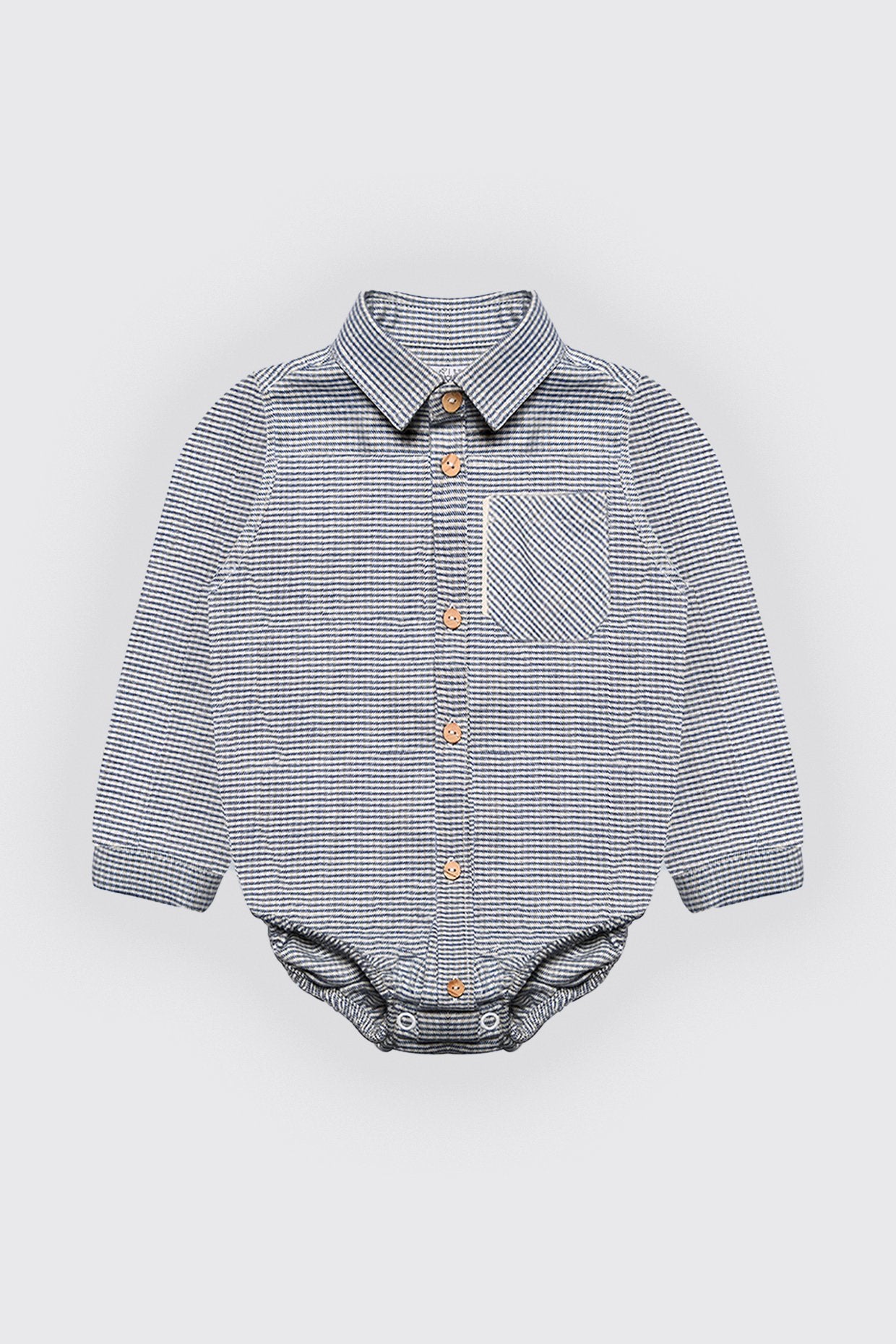 Chemise pour garçon en petits carreaux bleu