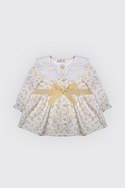 Robe en tissu carreaux pour fille