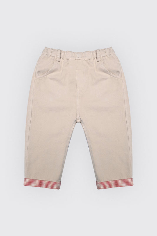 Pantalon beige en toile