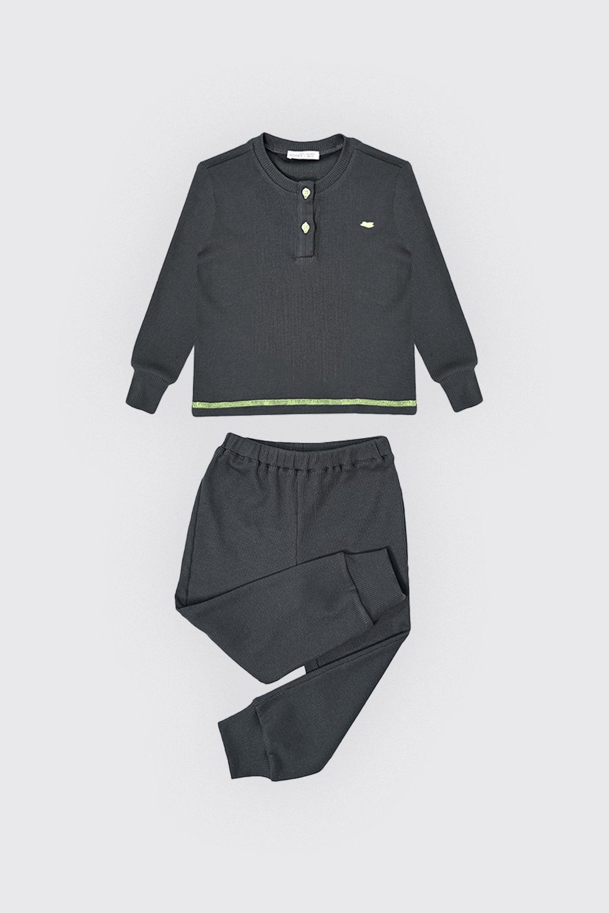 Ensemble pyjama en 100% coton gris