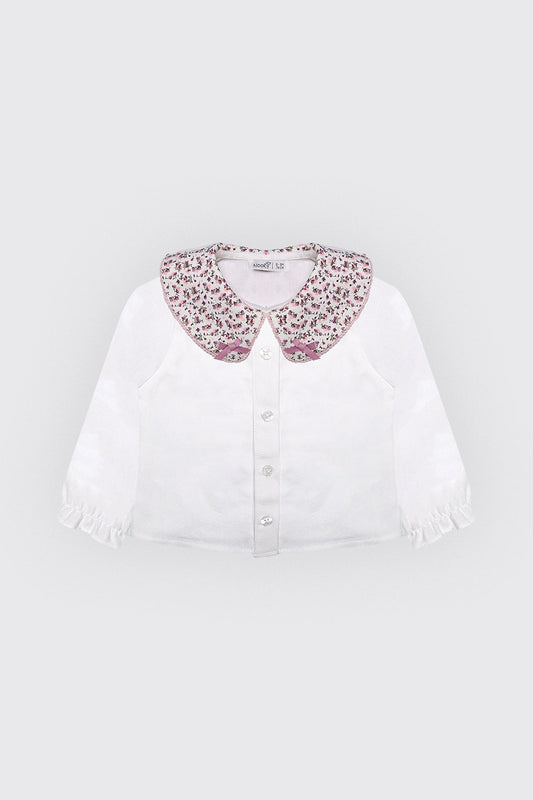 Chemise bébé fille avec col large