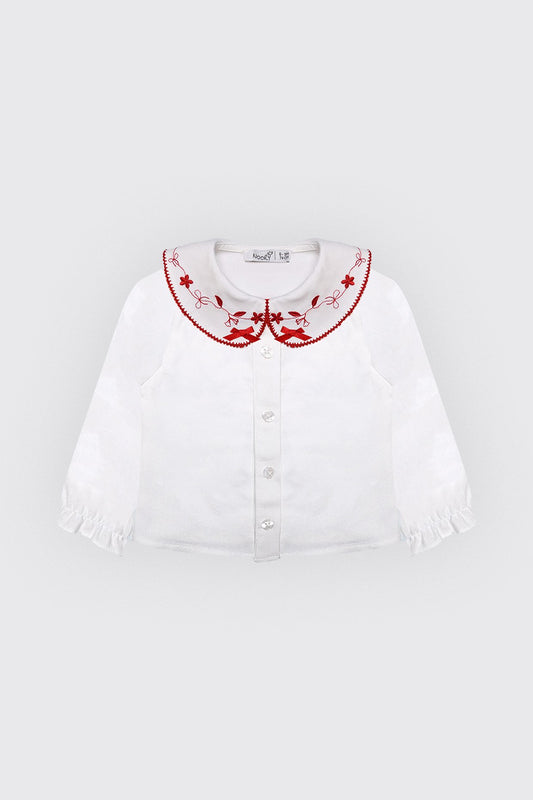 Chemise bébé fille avec col large