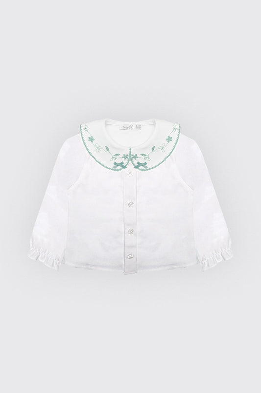 Chemise bébé fille avec col large