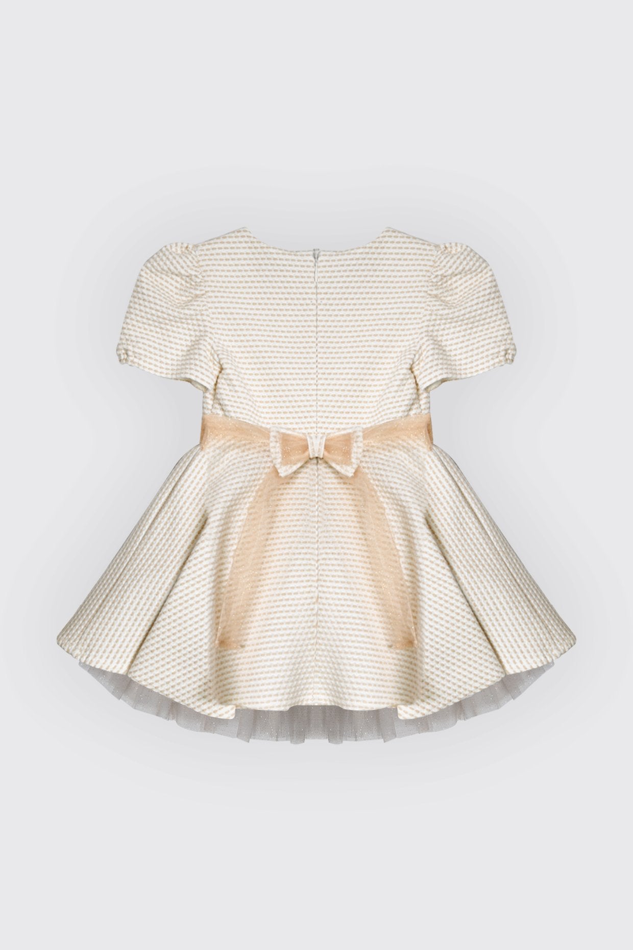 Robe de cérémonie en piqué beige