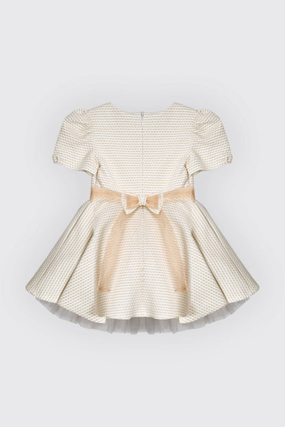 Robe de cérémonie en piqué beige