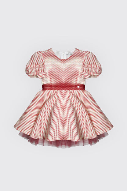 Robe de cérémonie en piqué rouge