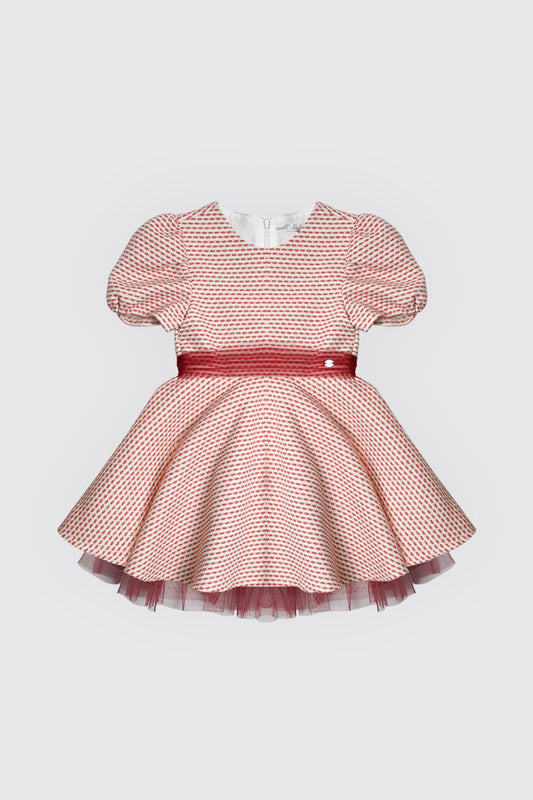 Robe de cérémonie en piqué rouge