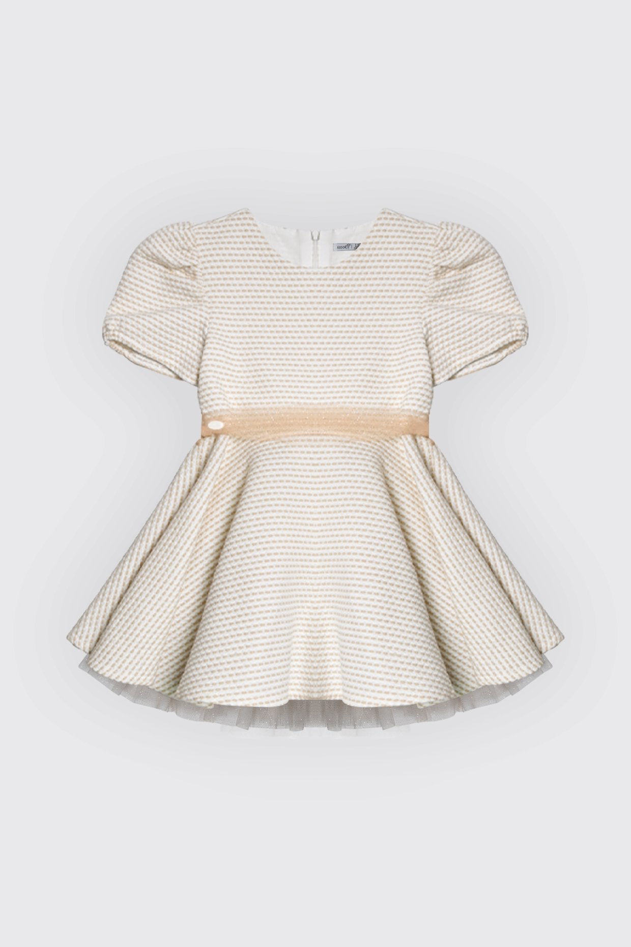 Robe de cérémonie en piqué beige