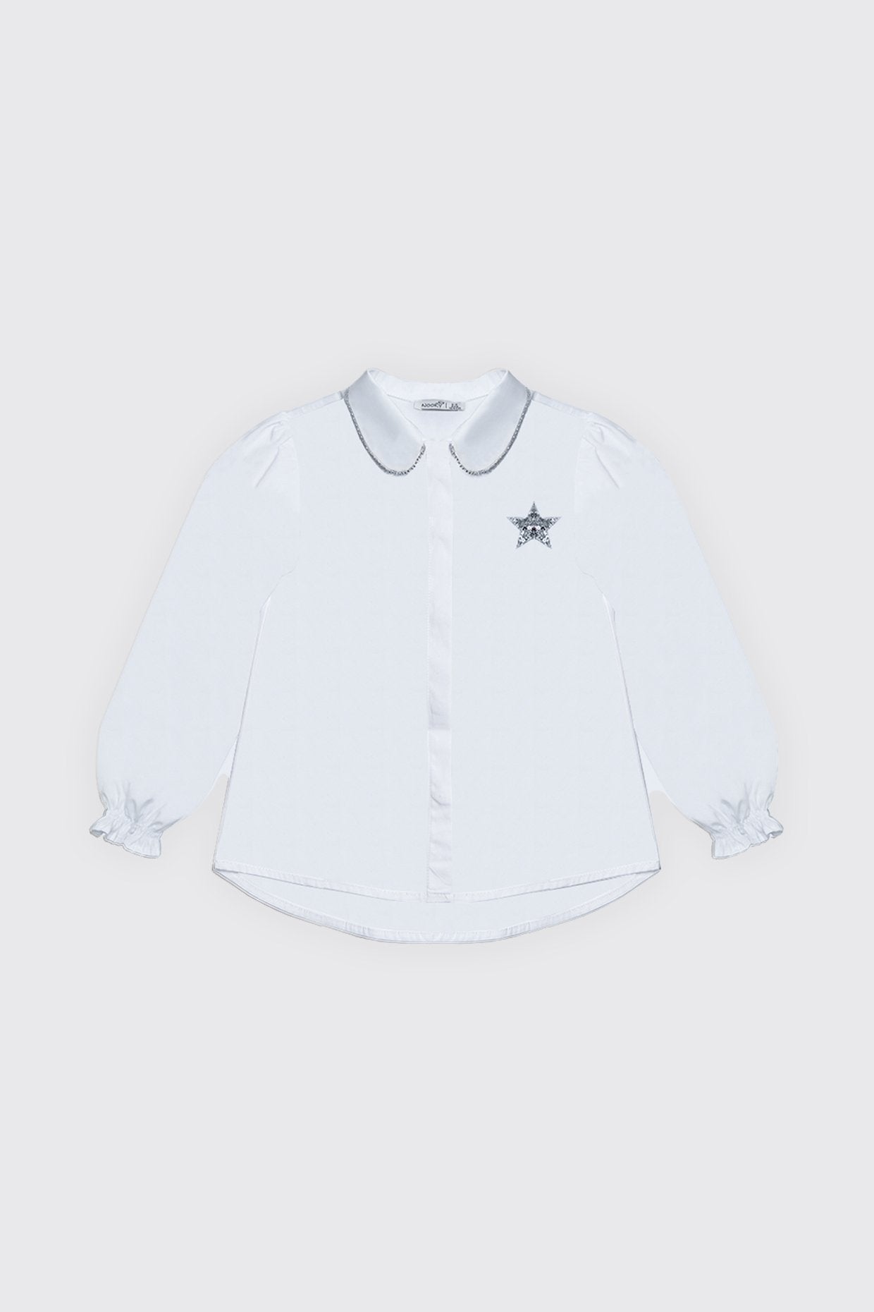 chemise à col claudine en strass