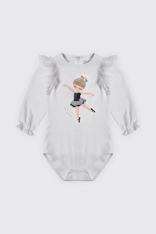 Body à  volants en tulle pailleté