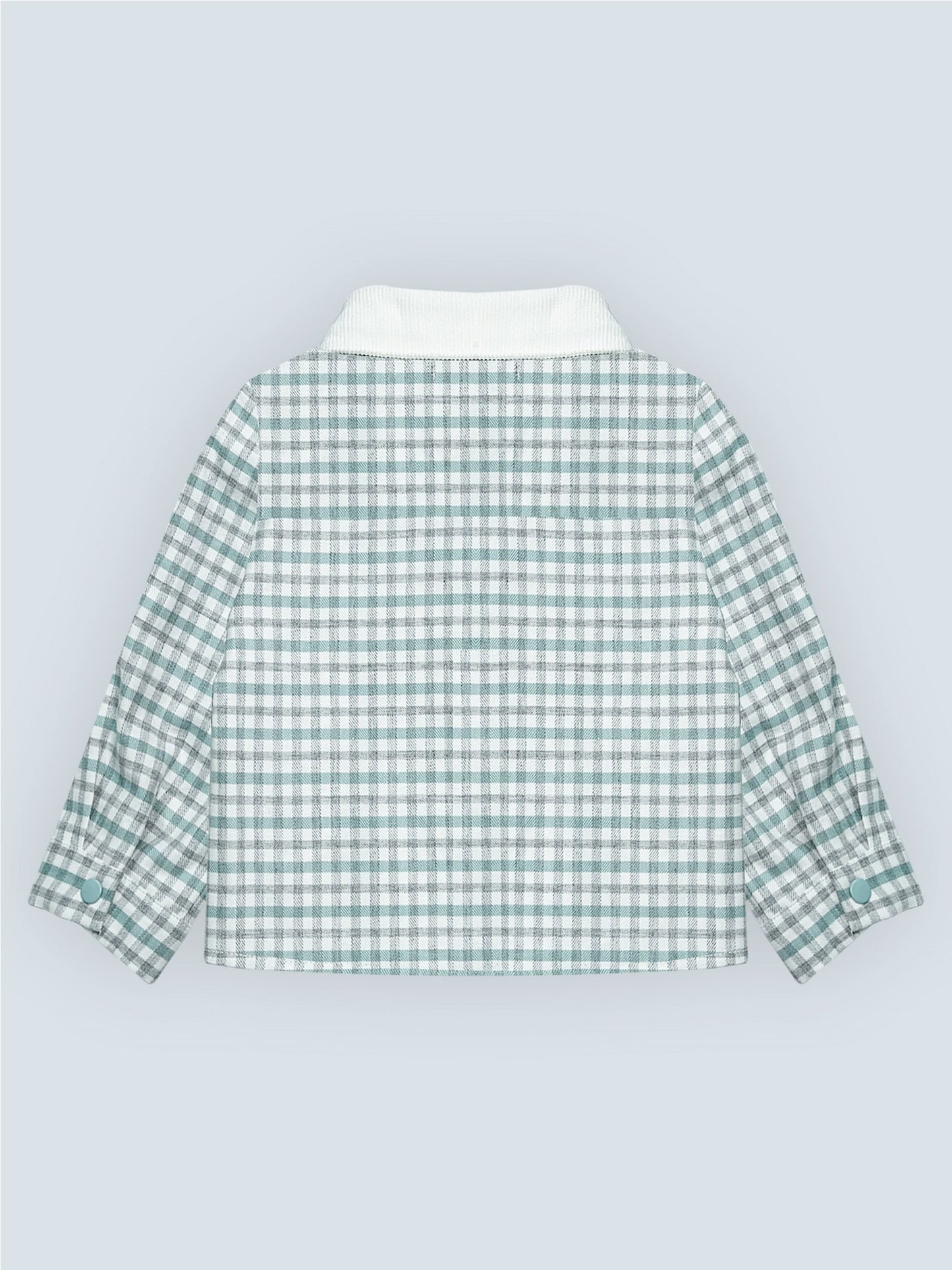 Chemise garçon à carreaux verts