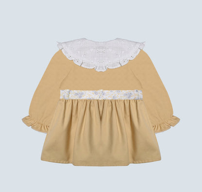 Robe en tissu jaune pour fille