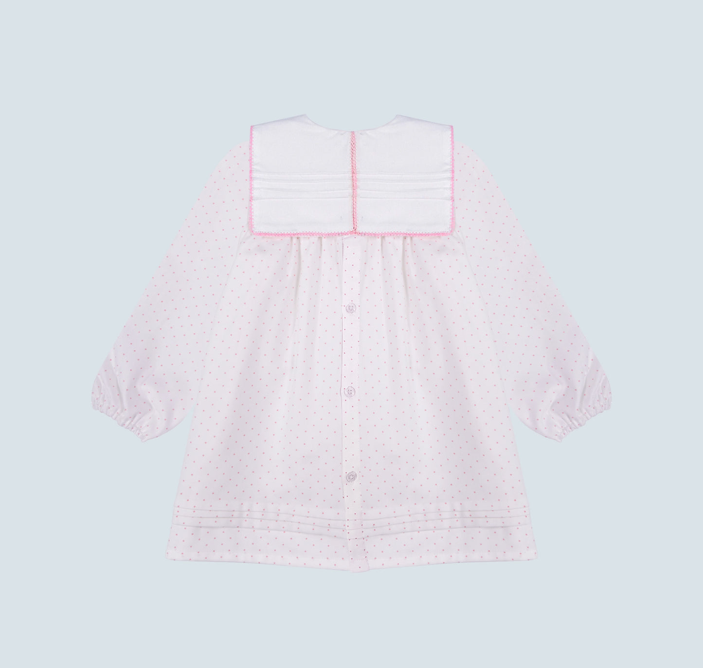 Robe à petit points rose pour bébé fille