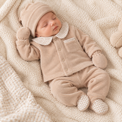 Pack dort bien grenouillère, moufles & Bonnet