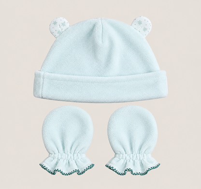Pack dort bien grenouillère, moufles & Bonnet