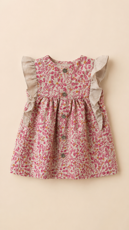 Robe Bébé Fille Fleurie – Douceur & Élégance