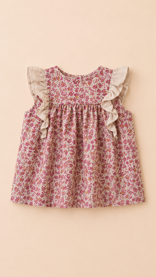 Robe Bébé Fille Fleurie – Douceur & Élégance